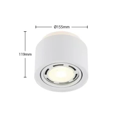 loftlampe Walisa, Ø 15 cm, rund, hvid, sæt med 3 stk^Arcchio Outlet