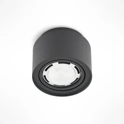 Arcchio loftlampe Walisa, Ø 15 cm, sort, metal, GU10