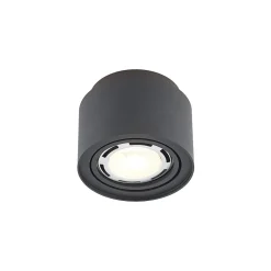 Arcchio loftlampe Walisa, Ø 15 cm, sort, metal, GU10