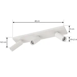 loftspot Brinja Slim, hvid, 3 lyskilder, GU10 MR11^Arcchio