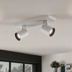 Arcchio loftspot Iavo, 30 cm, hvid, 2 lyskilder, metal