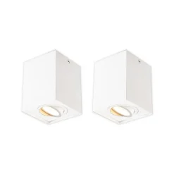 loftspot Jolina, kantet, hvid, sæt af 2, aluminium^Arcchio Best