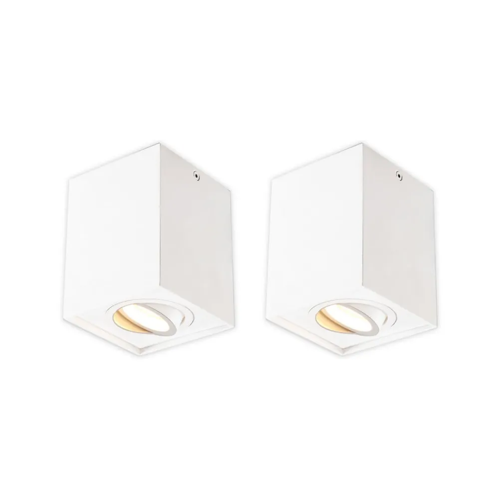 loftspot Jolina, kantet, hvid, sæt af 2, aluminium^Arcchio Best