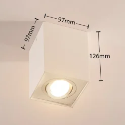 loftspot Jolina, kantet, hvid, sæt af 2, aluminium^Arcchio Best