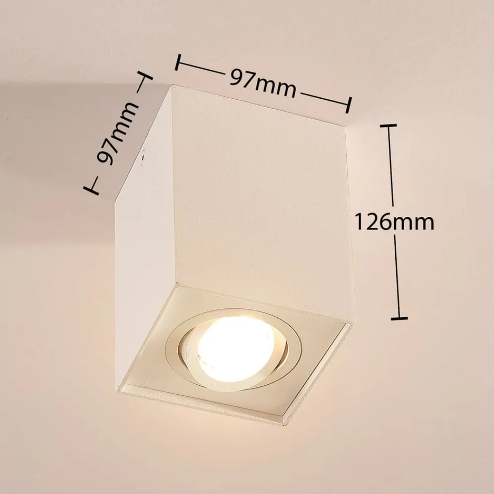 loftspot Jolina, kantet, hvid, sæt af 2, aluminium^Arcchio Best