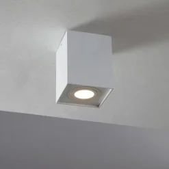 Arcchio Arbejdsrum/Kontor>loftspot Jolina, kantet, hvid, 13 cm, metal