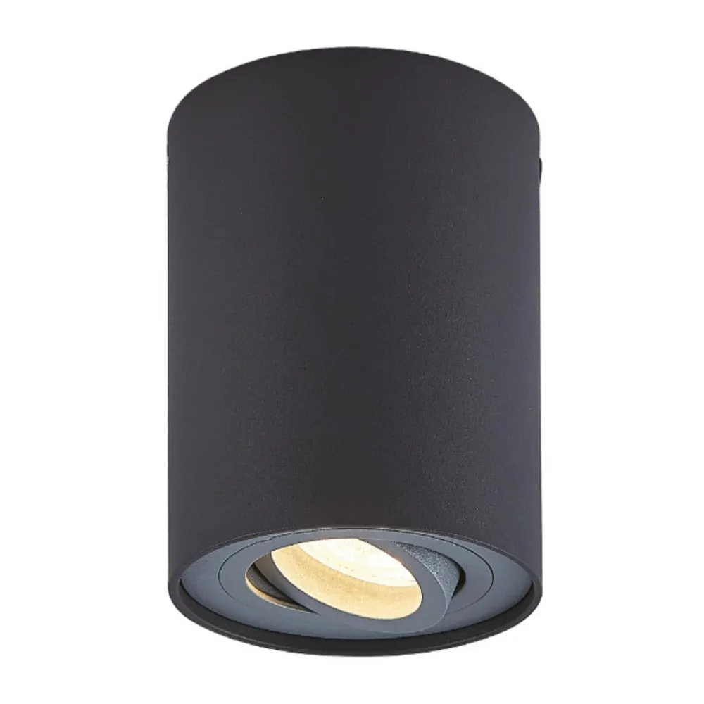 Arcchio Loftlamper|Loftlamper>loftspot Jolina, rund, antracit, sæt med 2, aluminium