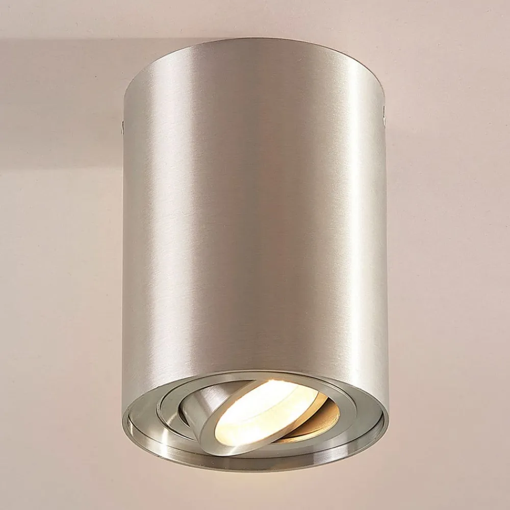 Arcchio loftspot Jolina, rund, grå, 13 cm, metal