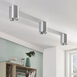 Arcchio loftspot Jolina, rund, grå, 13 cm, metal