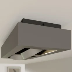 loftspot Ronka, 34 cm, 2 lyskilder, grå, GU10^Arcchio Hot