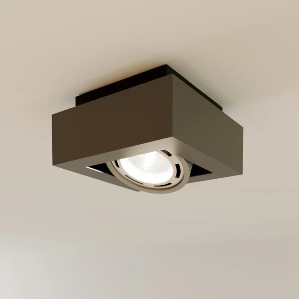 Arcchio loftspot Ronka, grå, 19 cm x 19 cm, GU10