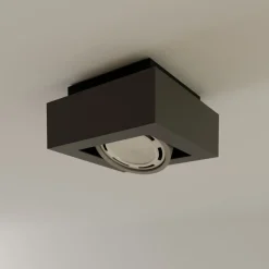 Arcchio loftspot Ronka, grå, 19 cm x 19 cm, GU10