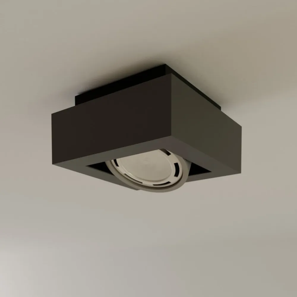 Arcchio loftspot Ronka, grå, 19 cm x 19 cm, GU10