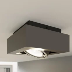 Arcchio loftspot Ronka, grå, 19 cm x 19 cm, GU10