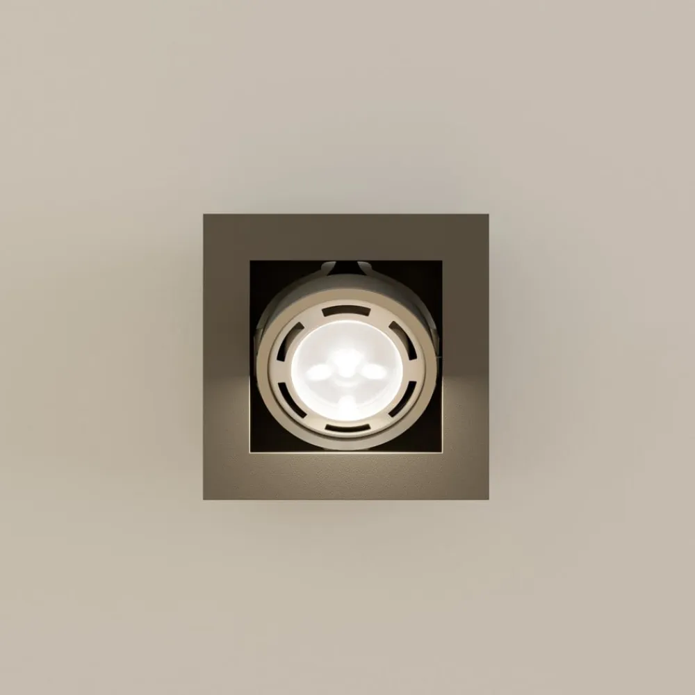 Arcchio loftspot Ronka, grå, 19 cm x 19 cm, GU10