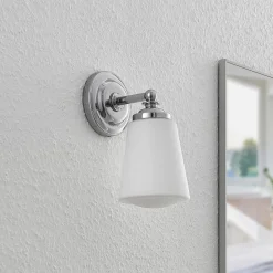 Mahdi væglampe til badeværelset, krom, glas, 11 cm, IP44^Arcchio Discount