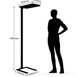 Arcchio Nelus LED-gulvlampe, bevægelsessensor