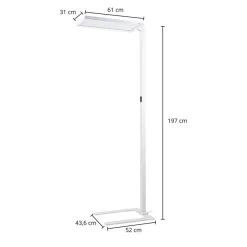 Arcchio Nelus LED-gulvlampe til kontor sensor hvid