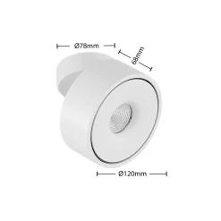 Rotari LED-loftlampe, hvid, drejelig, metal^Arcchio Discount
