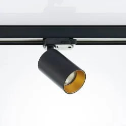 skinnespot Brinja, sort, Ø 6 cm, 3-faset^Arcchio Hot