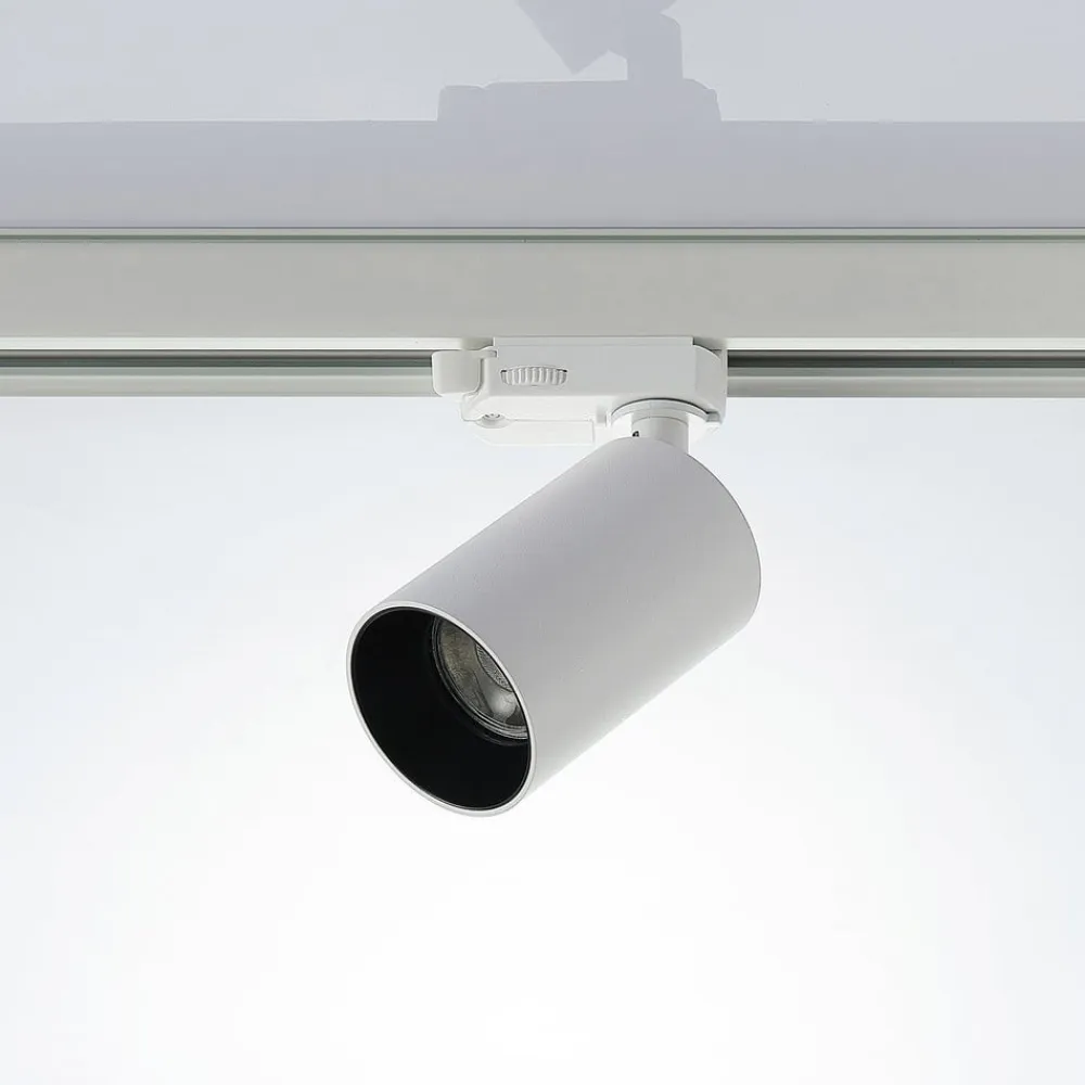 skinnespot Brinja, hvid, Ø 6 cm, 3-faset, GU10^Arcchio