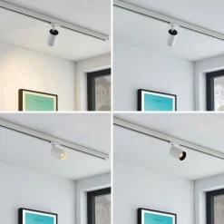 skinnespot Brinja, hvid, Ø 6 cm, 3-faset, GU10^Arcchio