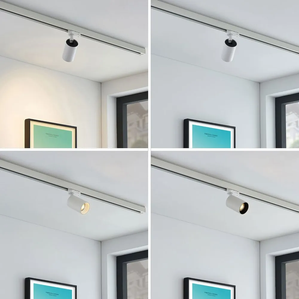 skinnespot Brinja, hvid, Ø 6 cm, 3-faset, GU10^Arcchio