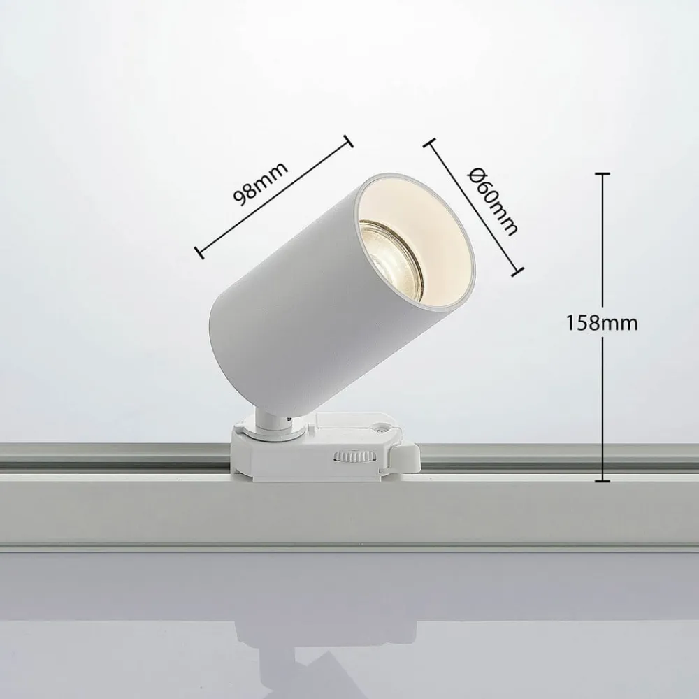 skinnespot Brinja, hvid, Ø 6 cm, 3-faset, GU10^Arcchio