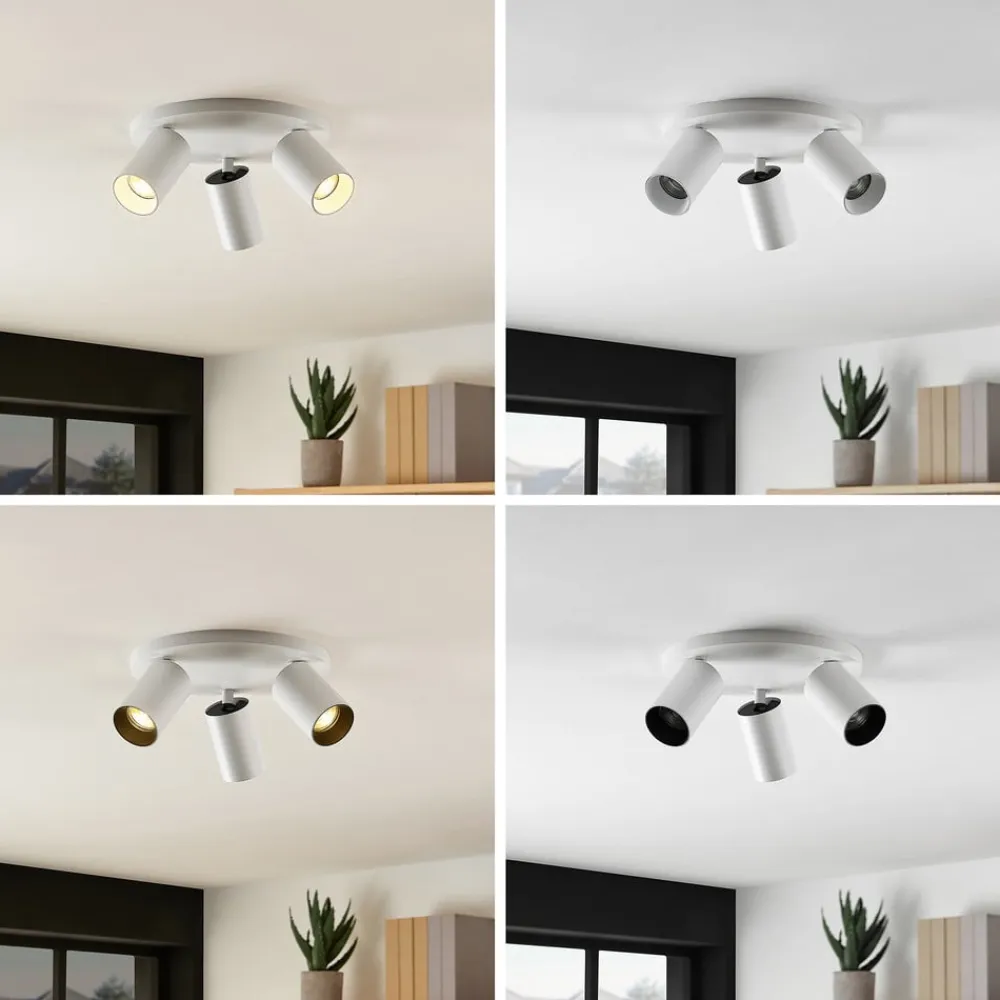 spotlight Brinja, hvid, rund, Ø 6 cm, 3 lyskilder, GU10^Arcchio