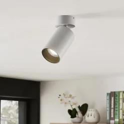 Arcchio spotlight Brinja, hvid, rund, 13 cm høj, Ø 6 cm