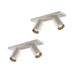 spotlight Brinja, sæt med 2, hvid, kantet, 2 lyskilder, GU10^Arcchio Discount