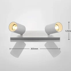 spotlight Brinja, sæt med 2, hvid, kantet, 2 lyskilder, GU10^Arcchio Discount