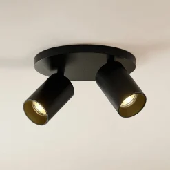 Arcchio Loftlamper|Loftlamper>spotlight Brinja, sort, rund, Ø 6 cm, 2 lyskilder, GU10