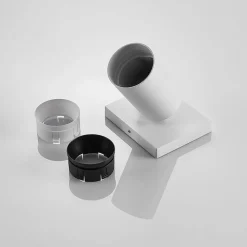 Arcchio spotlight Brinja, hvid, kantet, Ø 6 cm, 1 lyskilde, GU10