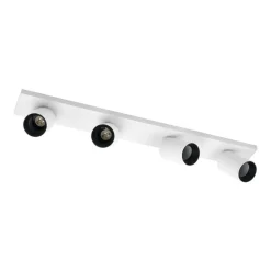 Arcchio spotlight Brinja, hvid, kantet, Ø 7 cm, 4 lyskilder, GU10