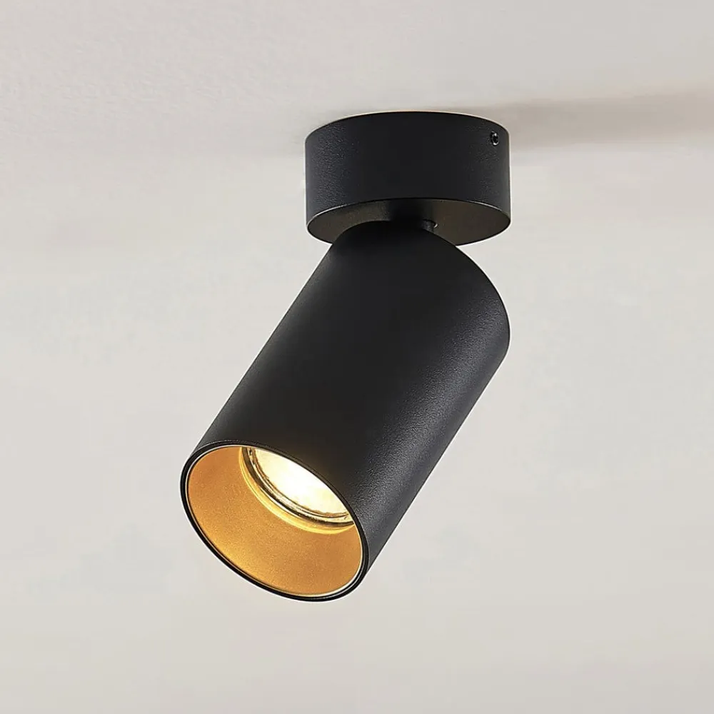 Arcchio spotlight Brinja, sæt med 3, sort, rund, Ø 6cm, GU10