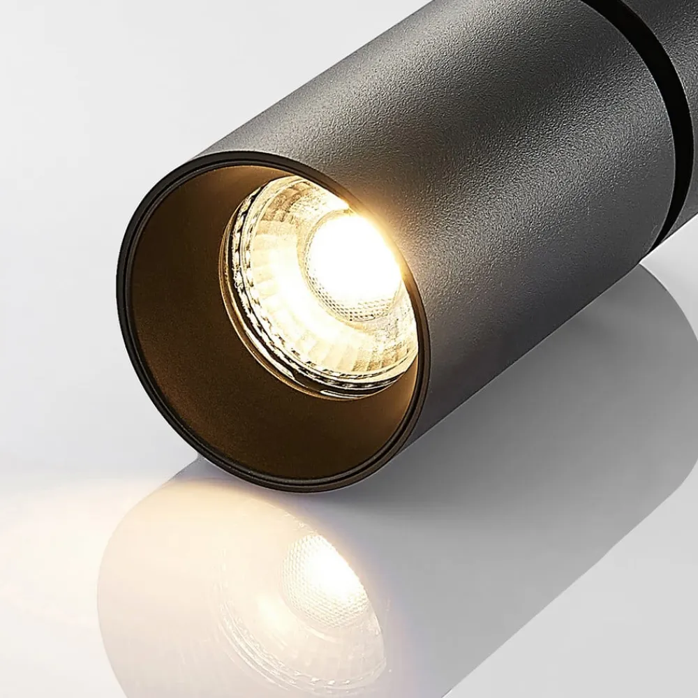 Arcchio spotlight Brinja, sæt med 3, sort, rund, Ø 6cm, GU10