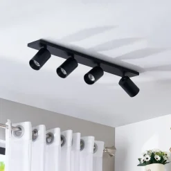 Arcchio Loftlamper|Spotlights>spotlight Brinja, sort, 65 cm lang, Ø 7 cm, 4 lyskilder