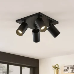 spotlight Brinja, sort, kantet, Ø 6 cm, 4 lyskilder, GU10^Arcchio Clearance