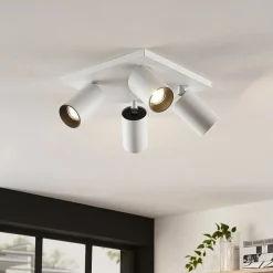 spotlight Brinja, hvid, kantet, Ø 6 cm, 4 lyskilder, GU10^Arcchio Hot