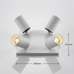 spotlight Brinja, hvid, kantet, Ø 6 cm, 4 lyskilder, GU10^Arcchio Hot