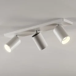 Arcchio spotlight Brinja, hvid, kantet, Ø 6 cm, 3 lyskilder, GU10