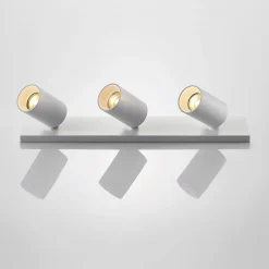 Arcchio spotlight Brinja, hvid, kantet, Ø 6 cm, 3 lyskilder, GU10