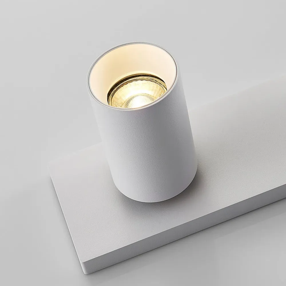 Arcchio spotlight Brinja, hvid, kantet, Ø 6 cm, 3 lyskilder, GU10