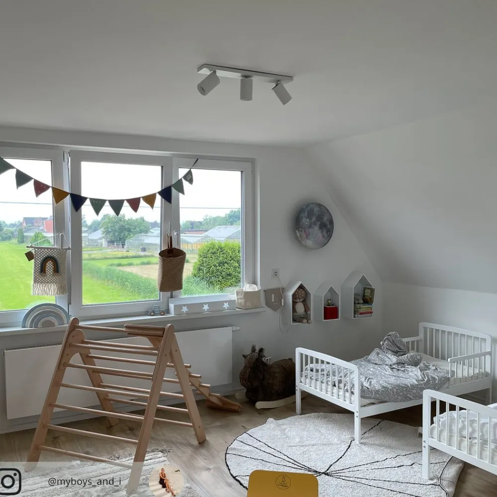 Arcchio spotlight Brinja, hvid, kantet, Ø 6 cm, 3 lyskilder, GU10