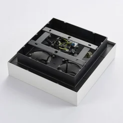 Arcchio spotlight Vince, 25 x 25 cm, 4 lyskilder, hvid/krom, GU10