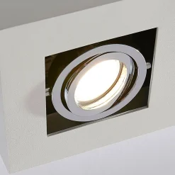 spotlight Vince, 14 x 14 cm, hvid/krom, metal, GU10^Arcchio Hot