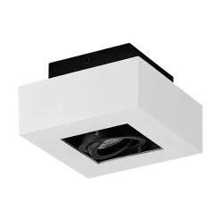 Arcchio spotlight Vince, 14 x 14 cm, hvid/sort, GU10