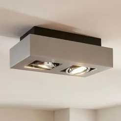 Arcchio Arbejdsrum/Kontor|Loftlamper>spotlight Vince, 25 cm, 2 lyskilder, sølv, GU10