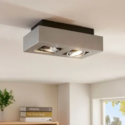 Arcchio Arbejdsrum/Kontor|Loftlamper>spotlight Vince, 25 cm, 2 lyskilder, sølv, GU10